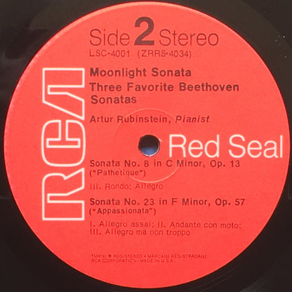 Arthur Rubinstein - Moonlight Sonata: Three Favorite Beethoven Sonatas
