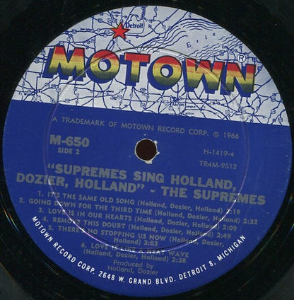 The Supremes Sing Holland-Dozier-Holland - secondary
