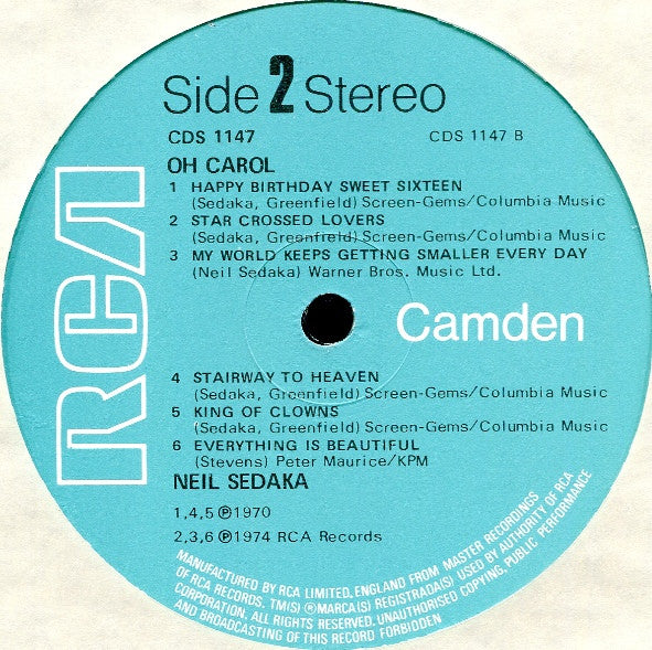 Neil Sedaka - Oh Carol