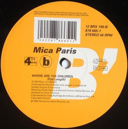 12" Single: Mica Paris - South Of The River