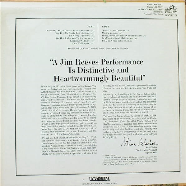 Jim Reeves - A Touch Of Sadness