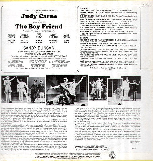 John Yorke, Don Saxon, Michael Hellerman, Judy Carne - The Boy Friend (Broadway Cast Recording)