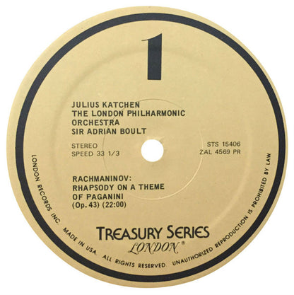 Sergei Vasilyevich Rachmaninoff, Ernst von Dohnányi, Julius Katchen, London Philharmonic Orchestra, Sir Adrian Boult - Rhapsody On A Theme Of Paganini / Variations On A Nursery Tune