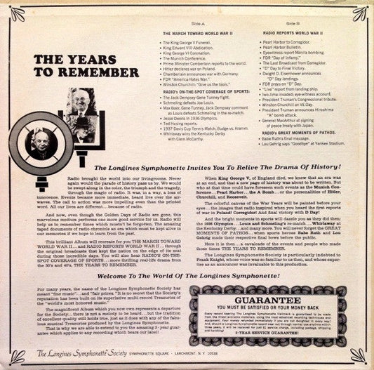 The Years To Remember... - secondary