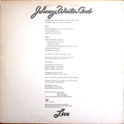 Live Johnny Winter And - secondary