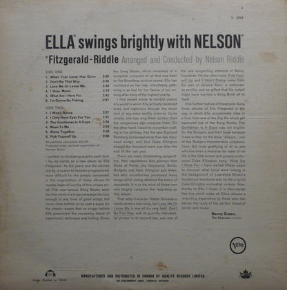 Ella Fitzgerald, Nelson Riddle - Ella Swings Brightly With Nelson