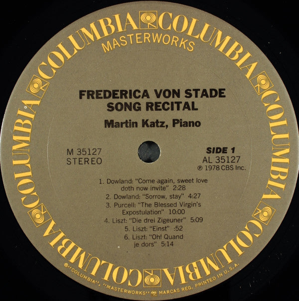 Frederica von Stade - Song Recital