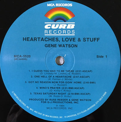 Heartaches, Love & Stuff - secondary