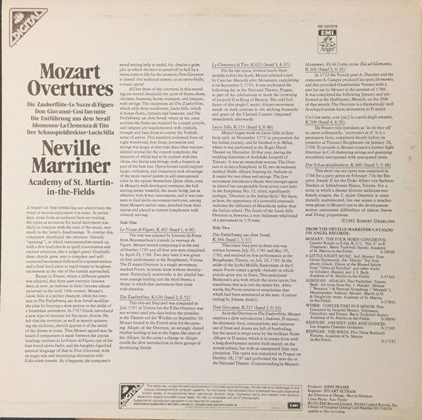 Wolfgang Amadeus Mozart, Sir Neville Marriner, The Academy Of St. Martin-in-the-Fields - Overtures