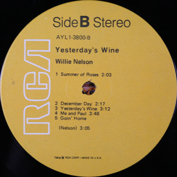 Yesterday's Wine - secondary