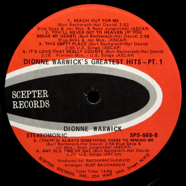 Dionne Warwick's Golden Hits - Part One - secondary
