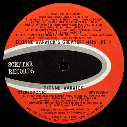 Dionne Warwick's Golden Hits - Part One - secondary