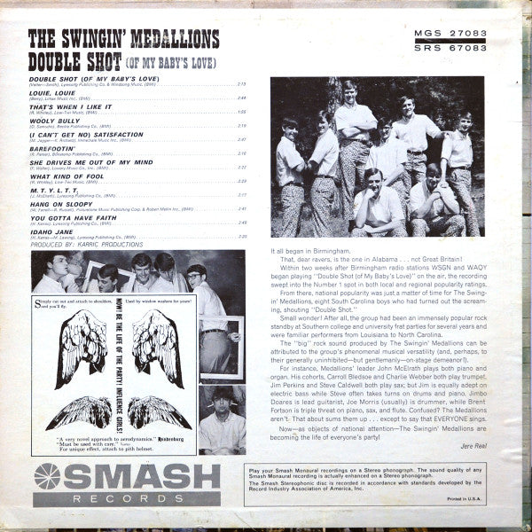 Swingin' Medallions - Double Shot (Of My Baby's Love)
