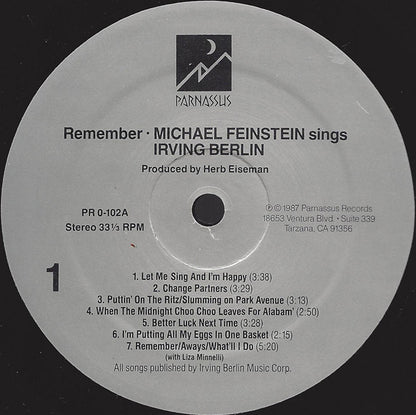 Remember: Michael Feinstein Sings Irving Berlin - secondary