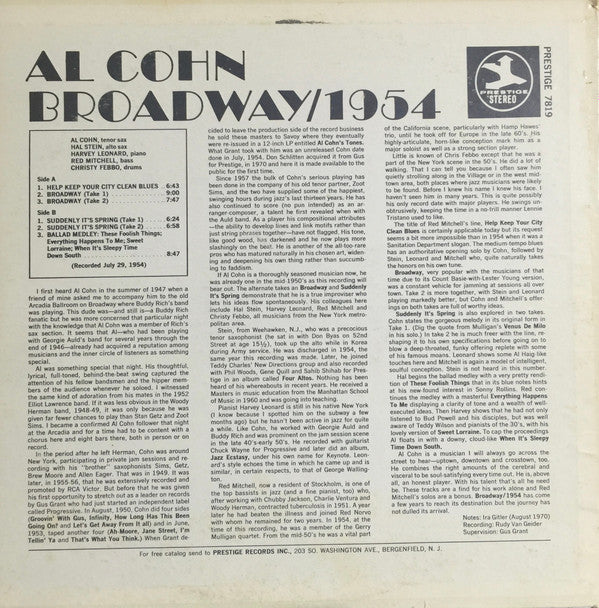 Al Cohn - Broadway/1954
