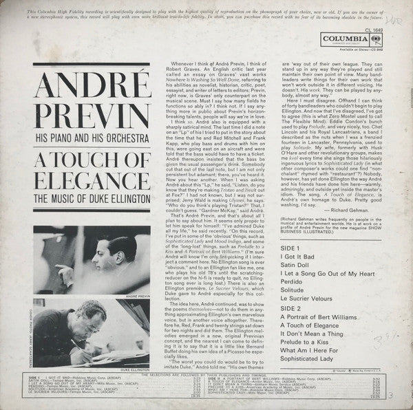 A Touch Of Elegance: The Music Of Duke Ellington - secondary