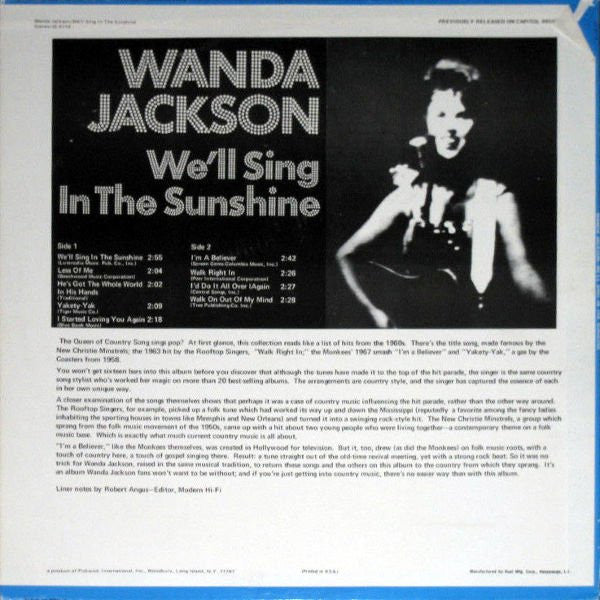 We'll Sing In The Sunshine - secondary