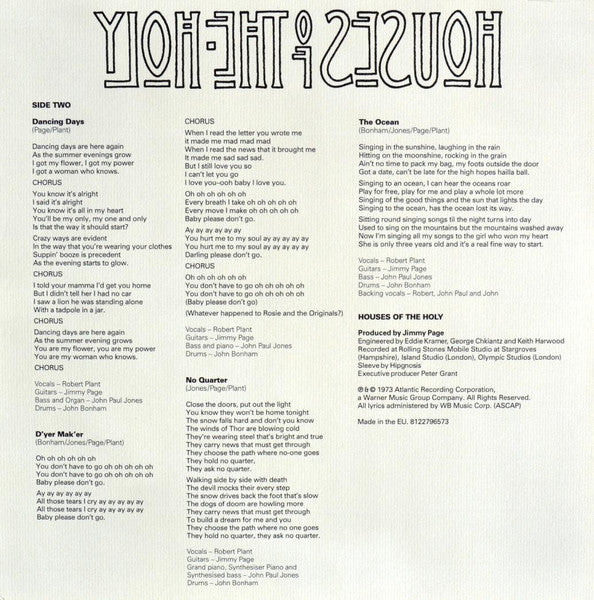 Houses Of The Holy - secondary