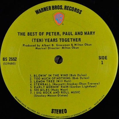 Peter, Paul & Mary - The Best Of Peter, Paul And Mary: (Ten) Years Together
