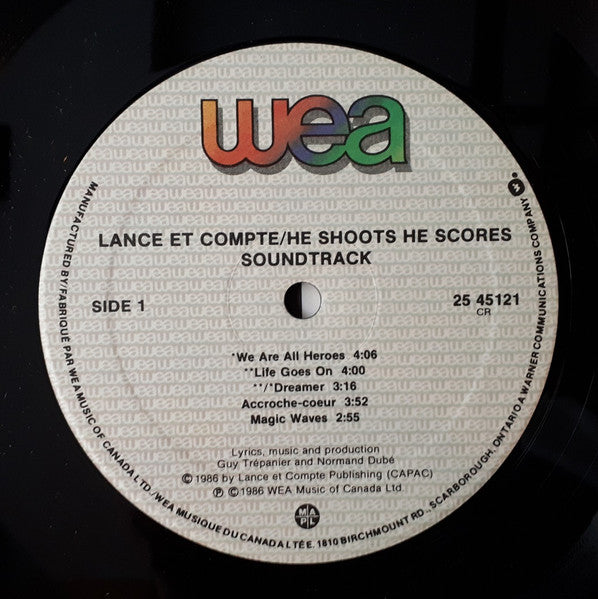 Lance Et Compte / He Shoots He Scores - Soundtrack - secondary