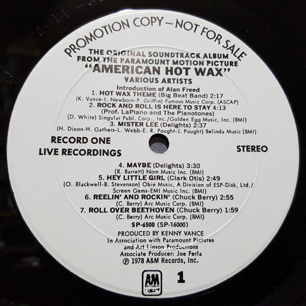 The Original Soundtrack Album From The Paramount Motion Picture "American Hot Wax" - secondary