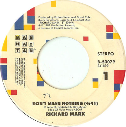 Don't Mean Nothing - secondary