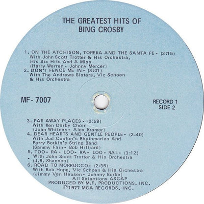 The Greatest Hits Of Bing Crosby - secondary