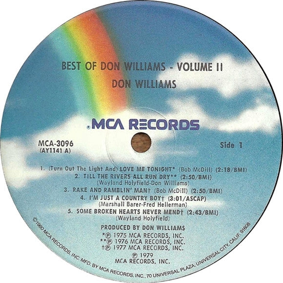 The Best Of Don Williams, Volume II - secondary