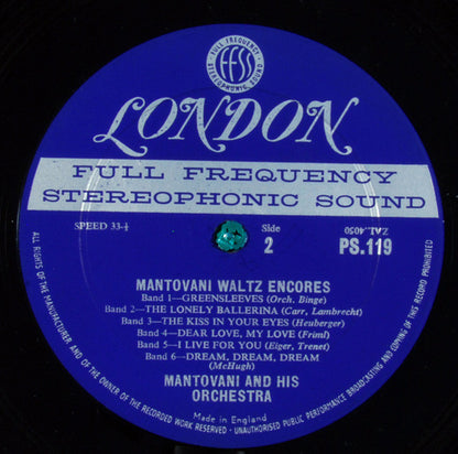 Mantovani - Waltz Encores