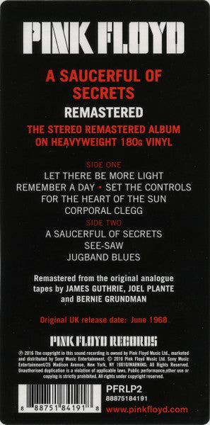 A Saucerful Of Secrets - secondary
