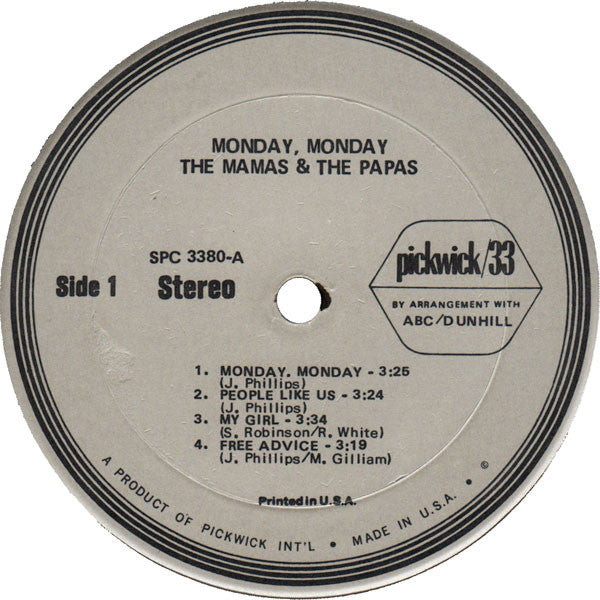 Monday, Monday - secondary