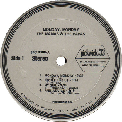 Monday, Monday - secondary
