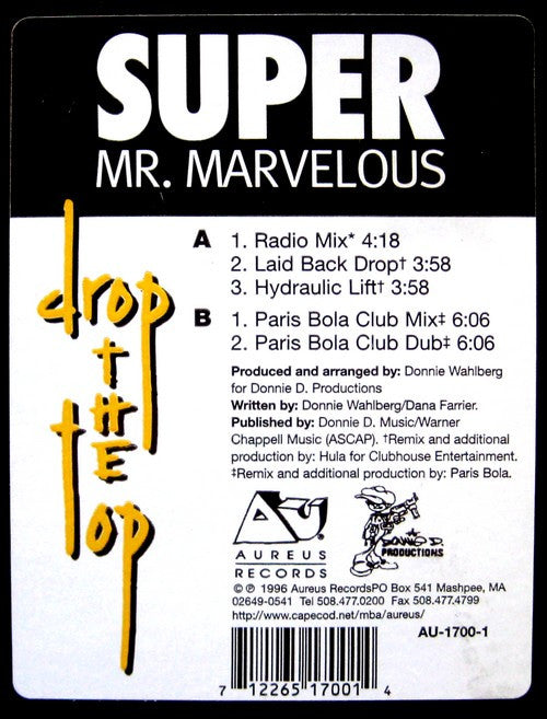 12": Super Mr. Marvelous - Drop The Top