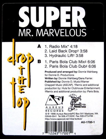 12" Single: Super Mr. Marvelous - Drop The Top