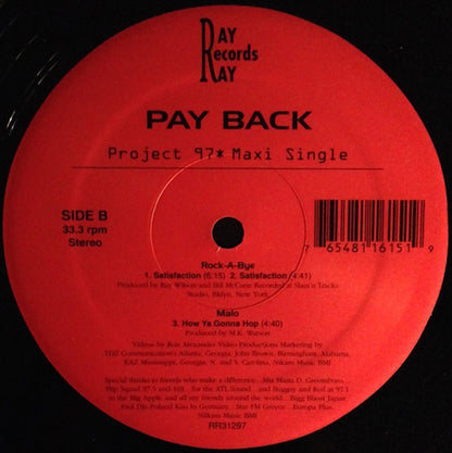 12" Single: Various - Pay Back Project 97*