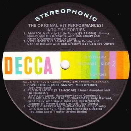 The Unforgettable Hits Of The '40's And '50's - secondary