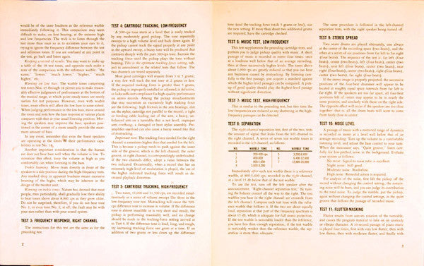 Realistic Stereo Test Record - secondary