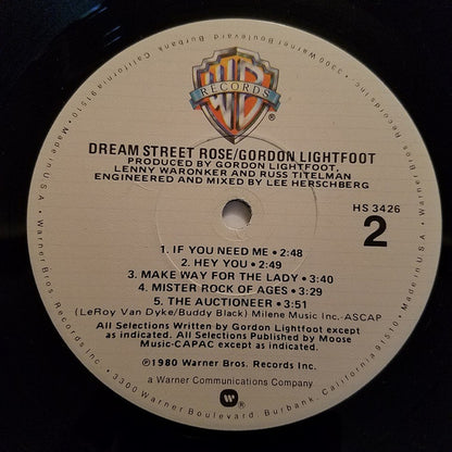 Gordon Lightfoot - Dream Street Rose