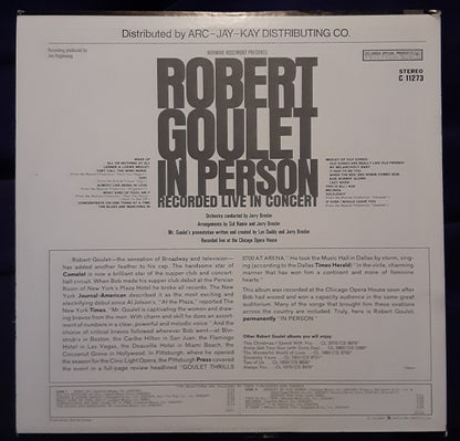 Robert Goulet In Person: Recorded Live In Concert - secondary