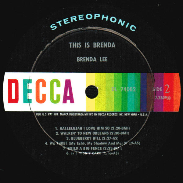 Brenda Lee - This Is Brenda