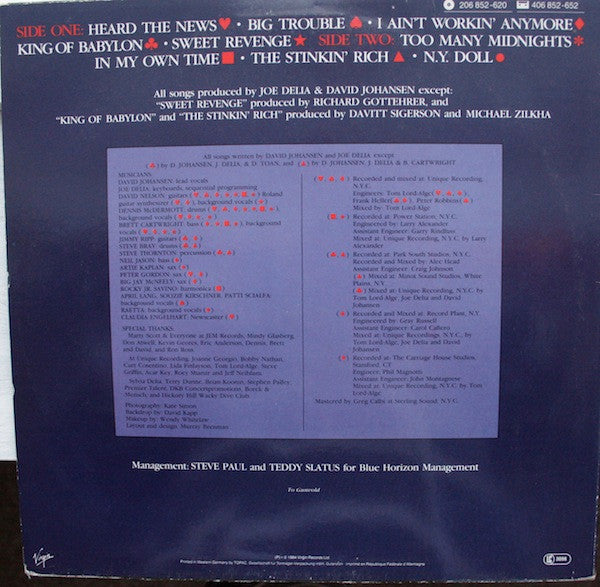 David Johansen - Sweet Revenge