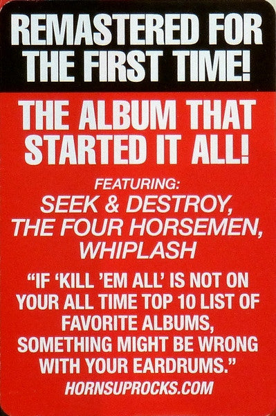 Kill 'Em All - secondary