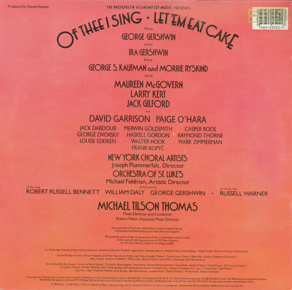 George & Ira Gershwin - Of Thee I Sing / Let 'Em Eat Cake
