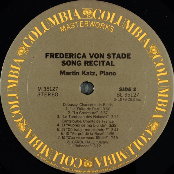 Frederica von Stade - Song Recital