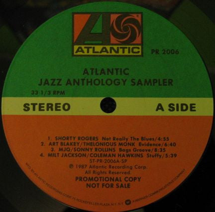Atlantic Jazz Anthology Sampler - secondary