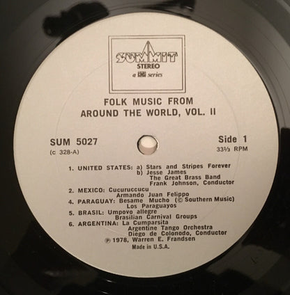 Folk Music From Around The World, Vol II - secondary