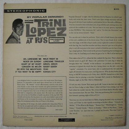 Trini Lopez - By Popular Demand More Trini Lopez At P.J.'s