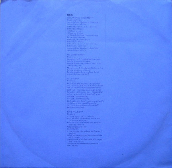 All Things Must Pass - secondary