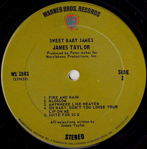 Sweet Baby James - secondary