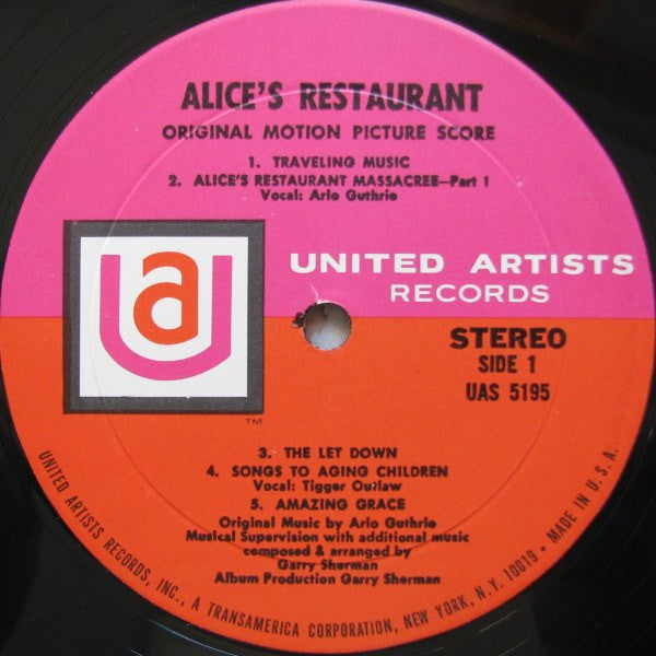 Arlo Guthrie, Garry Sherman - Alice's Restaurant (Original Motion Picture Score)
